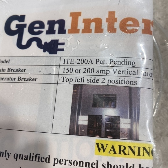 Siemens ITE generator interlock kit 150 or 200 amp panel. New - Picture 2 of 5